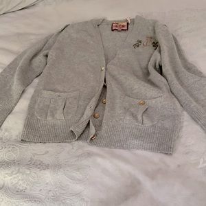 Original juicy couture pink label wool & cashmere cardigan